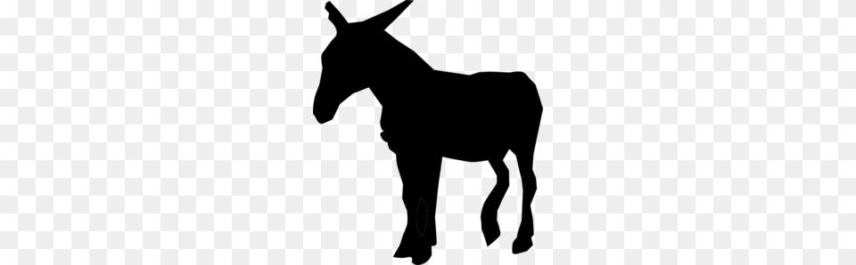 Donkey Silhouette Cliparts, Gray Png Image