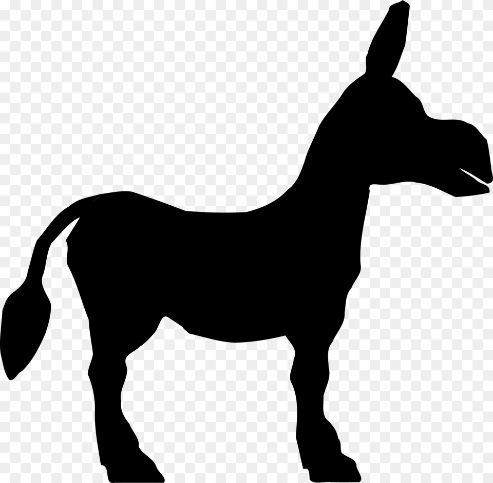 Donkey Silhouette Cliparts, Gray Png