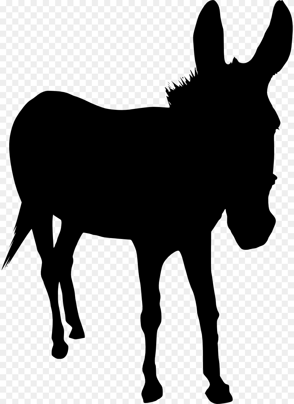 Donkey Silhouette Silhouette Donkey Background, Animal, Mammal, Horse Free Transparent Png