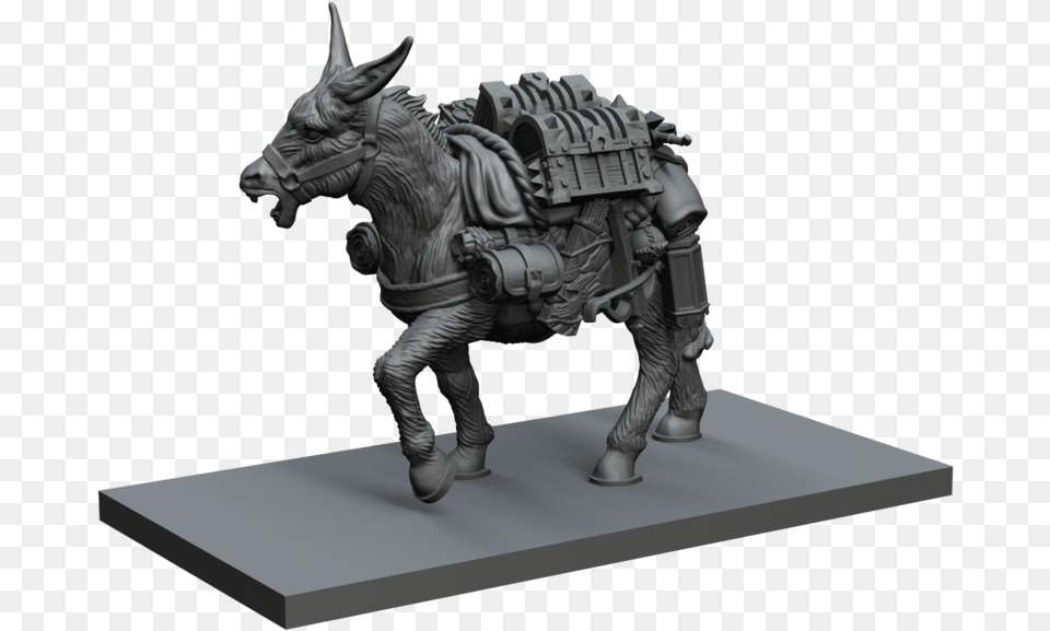 Donkey Stl Miniature File Bronze Sculpture, Art, Animal, Horse, Mammal Free Png Download