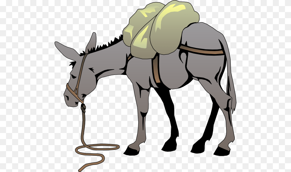 Donkey With A Load Clip Art, Animal, Mammal, Kangaroo Png Image