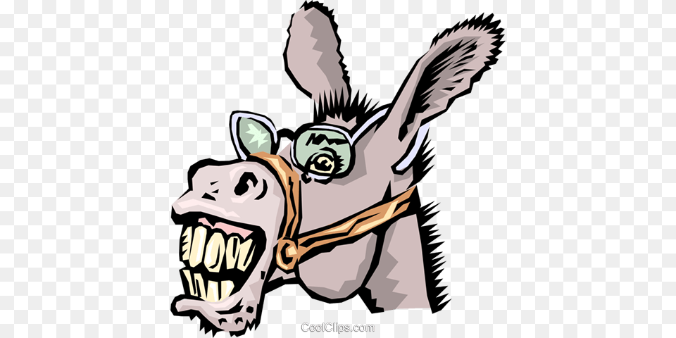 Donkeys Royalty Vector Clip Art Illustration, Animal, Donkey, Mammal, Baby Free Transparent Png