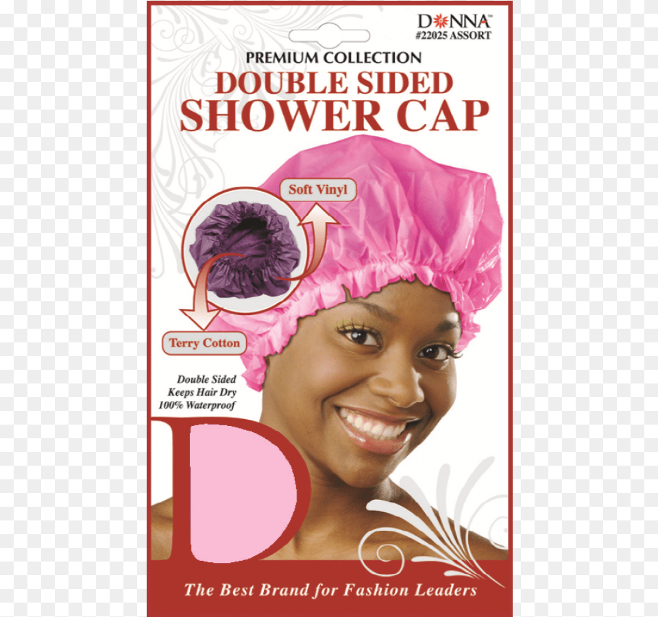Donna Karan Double Sided Shower Cap, Hat, Clothing, Person, Adult Png