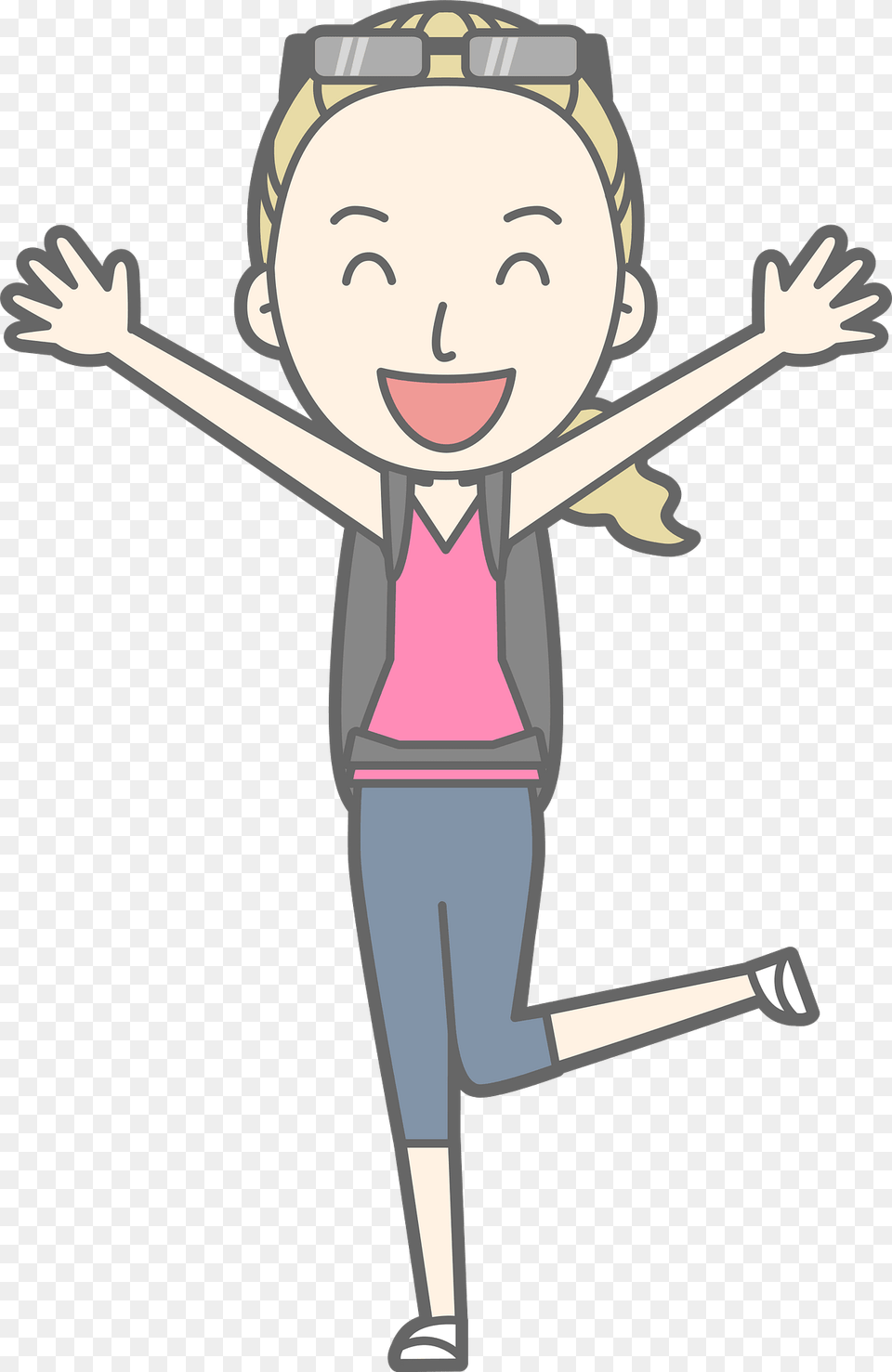 Donna Woman Backpacker Is Expressing Joy Clipart, Face, Head, Person, Book Free Png Download