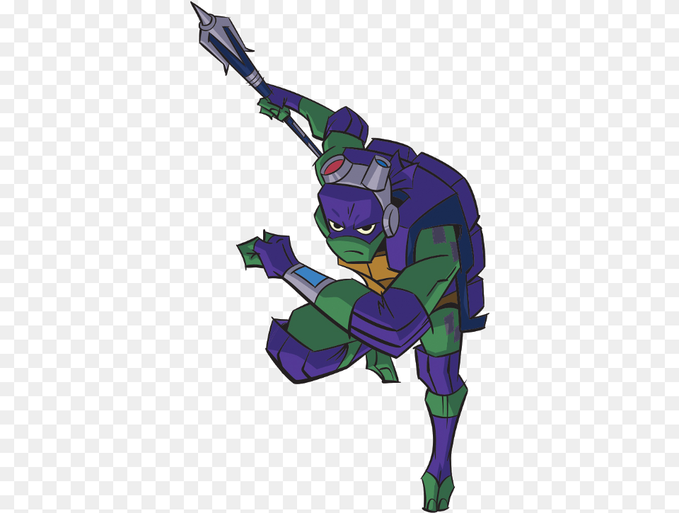 Donnie Is Wearing A Lot More Tech Than Usual In This Rise Of The Teenage Mutant Ninja Turtles Donatello, Person, Book, Comics, Publication Free Transparent Png