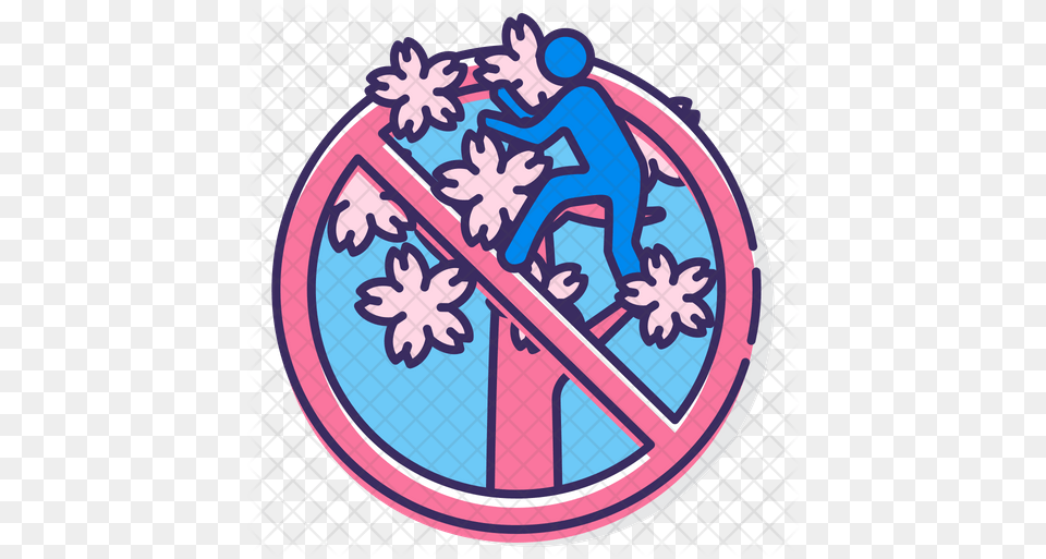 Donot Climb Sakura Trees Icon Do Not Climb Trees, Outdoors, Nature Png Image