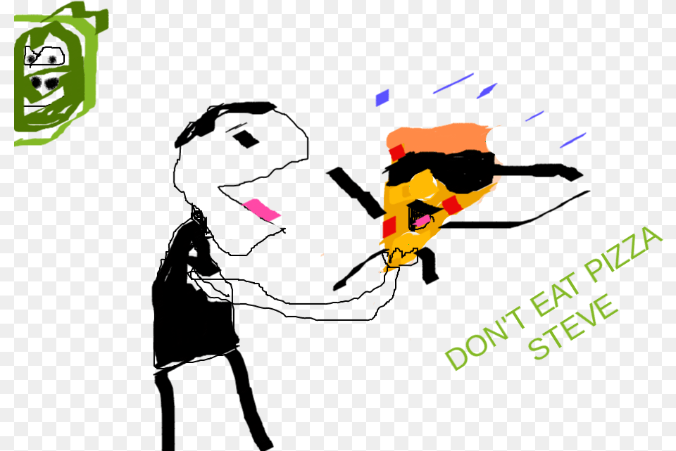 Donquott Eat Pizza Steve Cartoon, Art, Graphics, Adult, Male Free Png