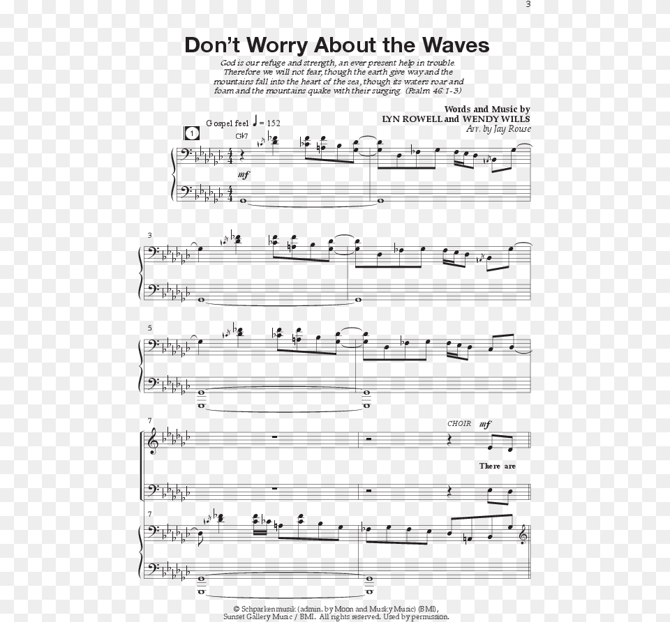 Donquott Worry About The Waves Thumbnail Sheet Music Free Transparent Png