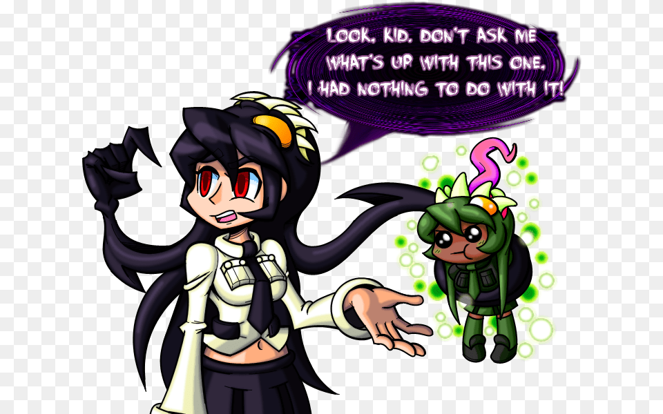 Dont Ask Me What S Up Wth Thrs One Had Nothing To Skullgirls Filia X Fukua, Book, Comics, Publication, Face Free Transparent Png