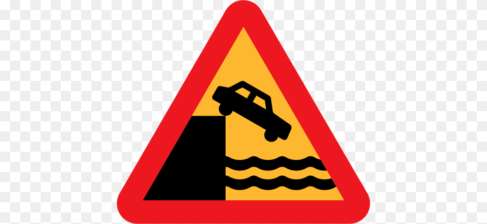 Dont Drive Over A Cliff Warning Traffic Sign Vector Symbol, Road Sign, Dynamite, Weapon Png Image