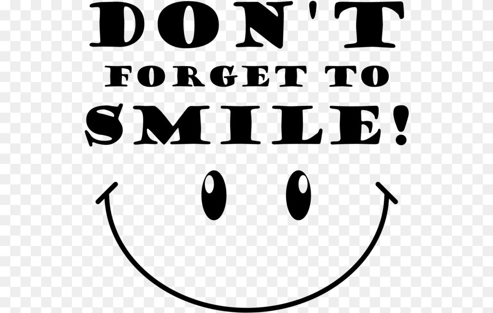 Dont Forget To Smile Typography Circle, Gray Free Png Download