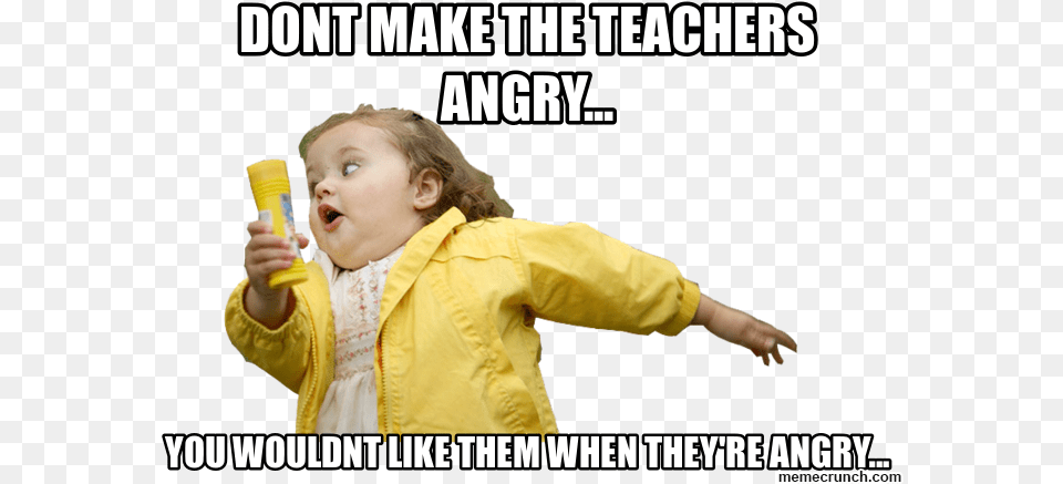 Dont Make The Teachers Angry Girl Meme, Child, Clothing, Coat, Person Free Png Download