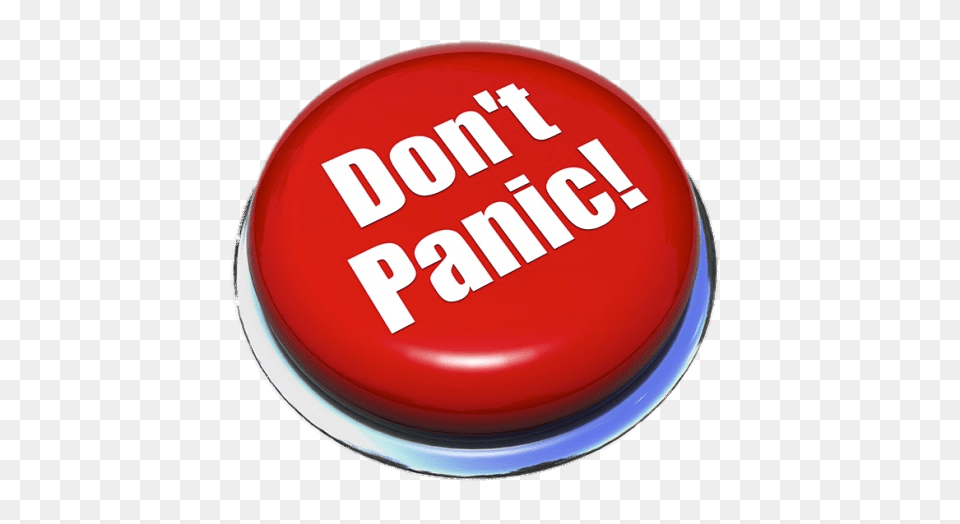 Dont Panic Red Button, Badge, Logo, Symbol, Sign Free Png Download