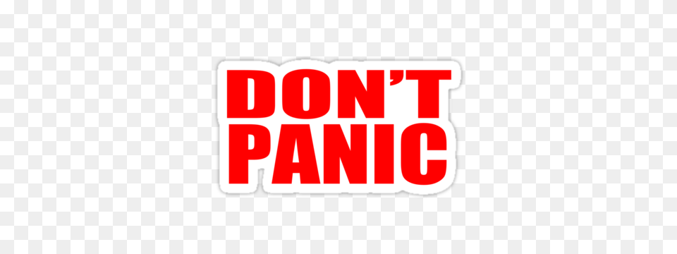 Dont Panic Sticker, First Aid, Text Free Png Download