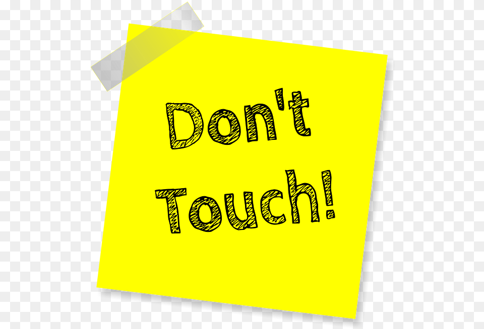 Dont Touch Reminder Post Note Language, Text, Advertisement Free Png
