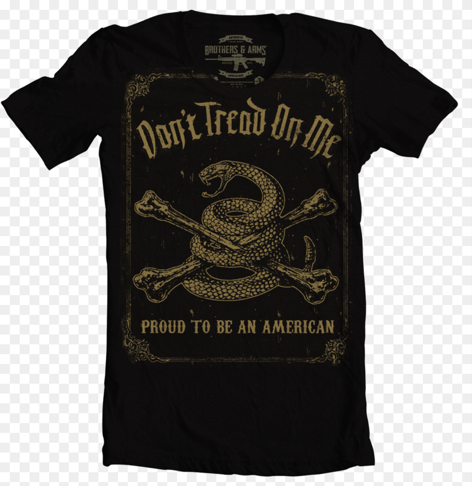 Dont Tread Black Cool Don T Tread On Me, Clothing, Shirt, T-shirt, Electronics Free Png