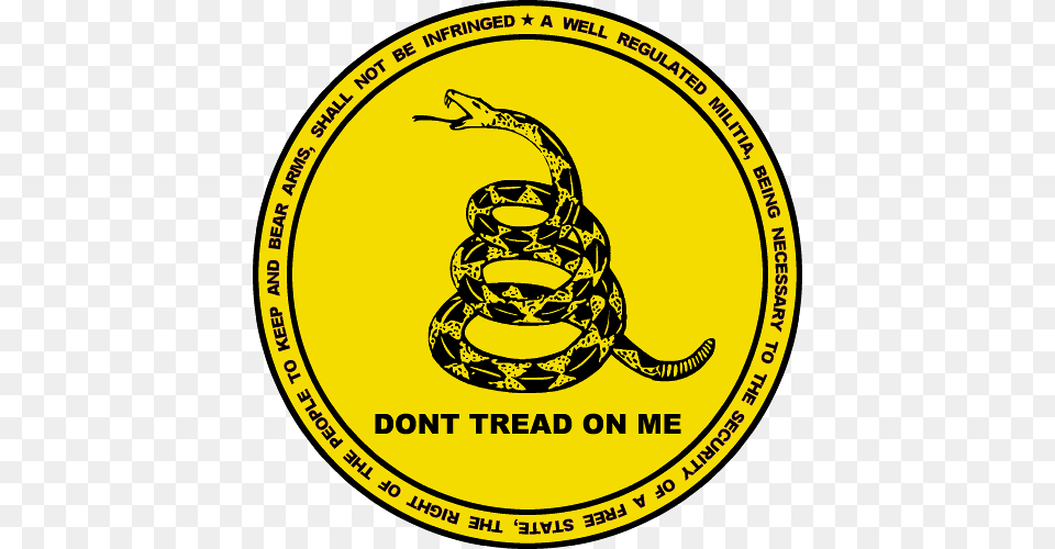 Dont Tread On Me Black Yellow Seal Hoodie, Logo, Animal, Reptile, Snake Free Png Download