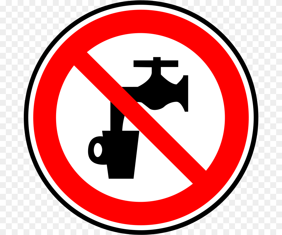 Dont Waste Water Icon Clip Art Library Non Potable Water Symbol, Sign, Road Sign Png Image