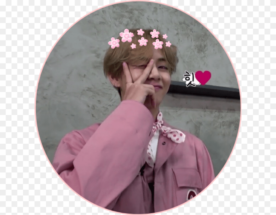 Dontedit Kimtaehyung Cute V Bts Pink Twitter V, Person, Portrait, Photography, Clothing Png Image