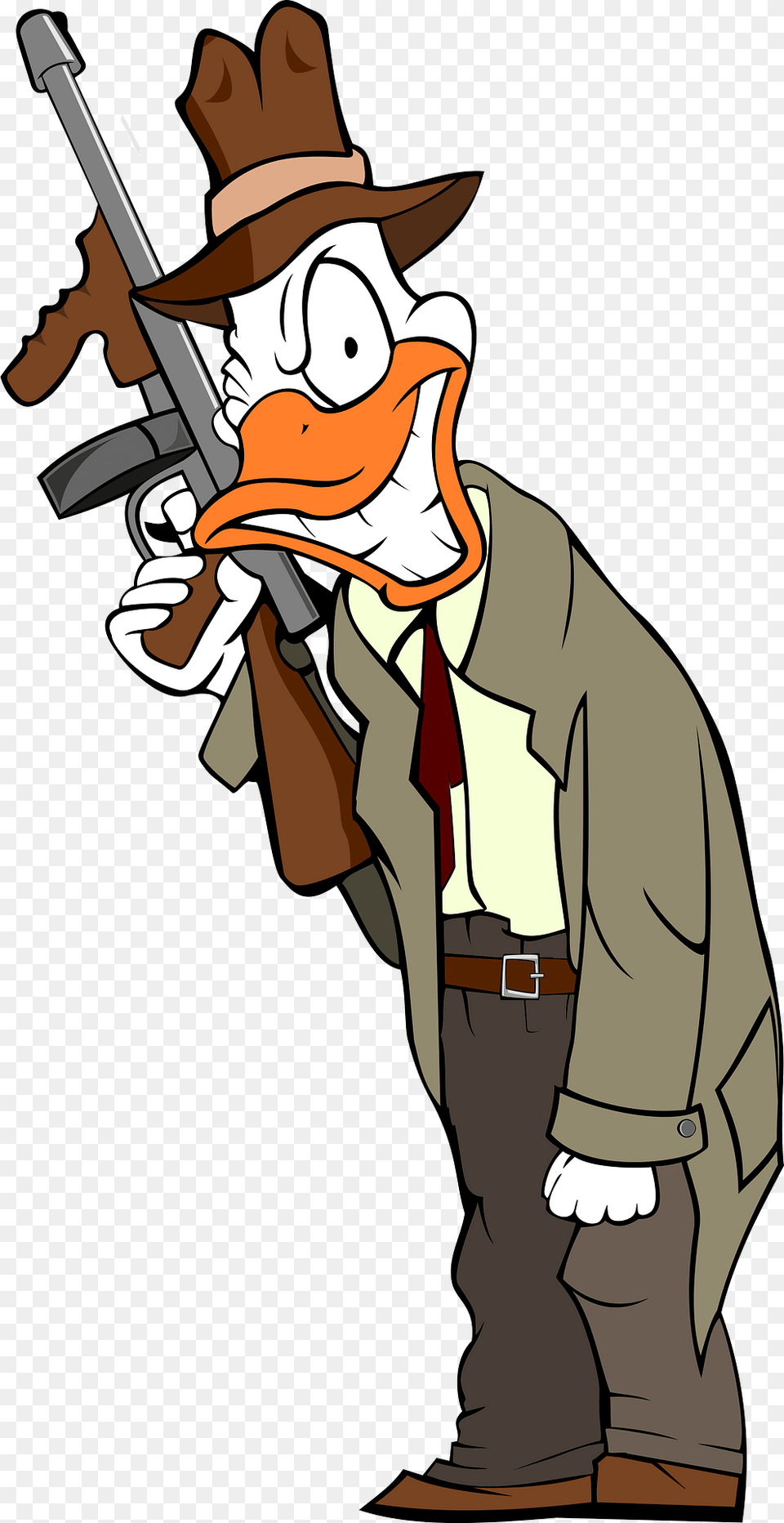 Dontfucktheduck Clipart, Person, Cartoon, Firearm, Gun Png Image
