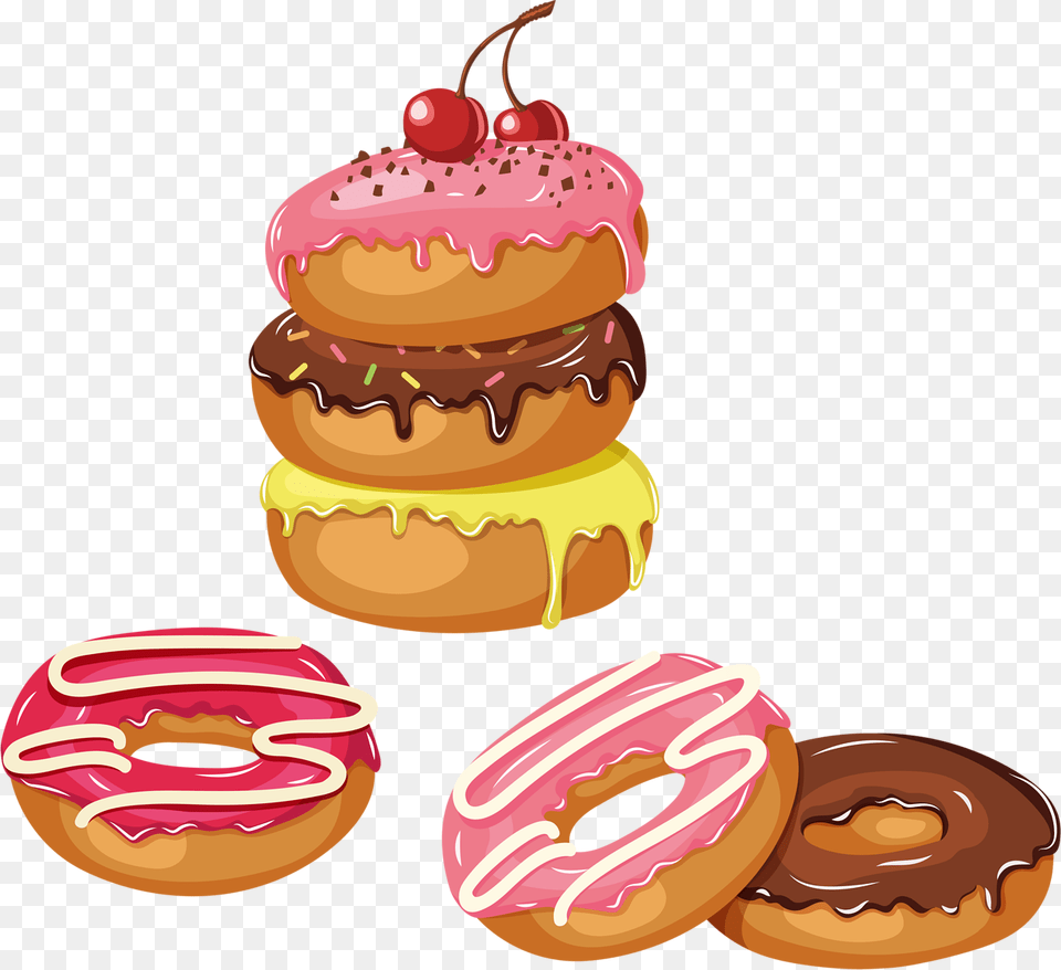 Donut, Food, Sweets, Birthday Cake, Cake Free Png Download