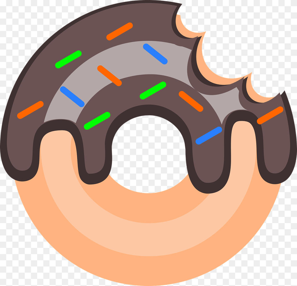 Donut Bite Clipart, Food, Sweets, Disk Png