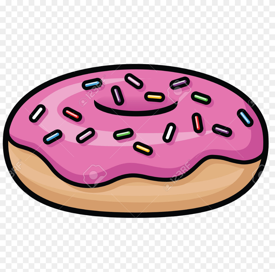 Donut Cartoon Doughnut Clipart Pencil And Inlor Transparent Cartoon Doughnut, Food, Sweets Png Image