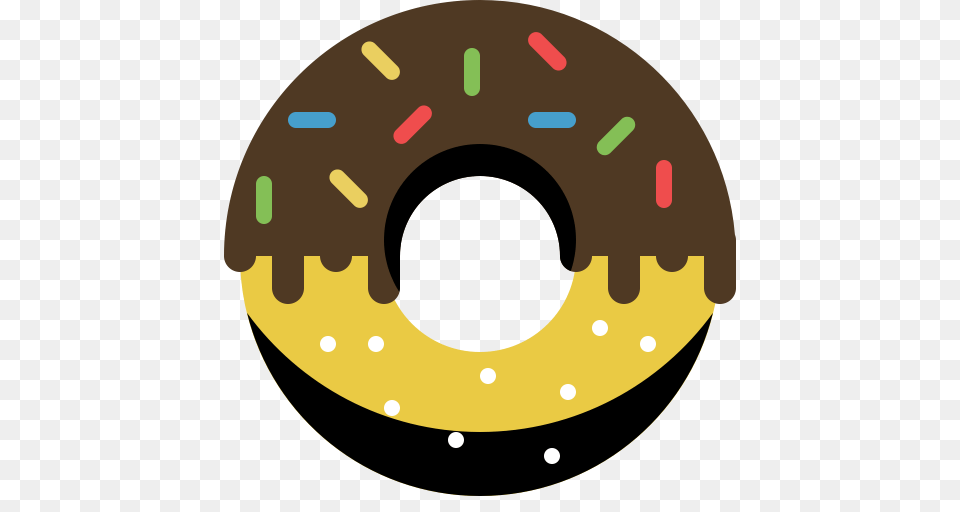 Donut Chocolate Donut Eat Icon With And Vector Format, Food, Sweets, Disk Free Png