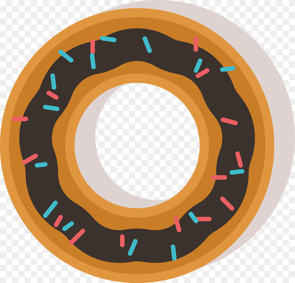 Donut Clipart, Food, Sweets, Sprinkles, Disk Png