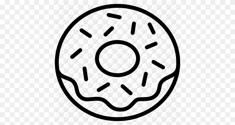 Donut Clipart Black And White White Plate Clip Art, Machine, Spoke, Coil, Rotor Png Image