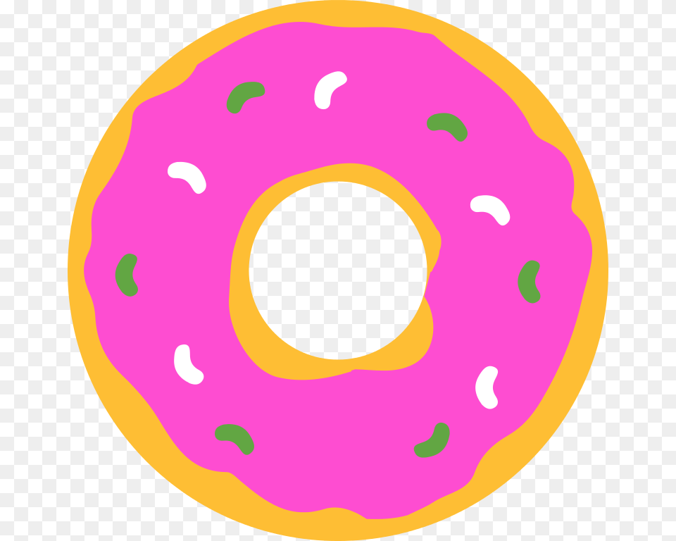 Donut Clipart Cartoon, Food, Sweets, Face, Head Png Image