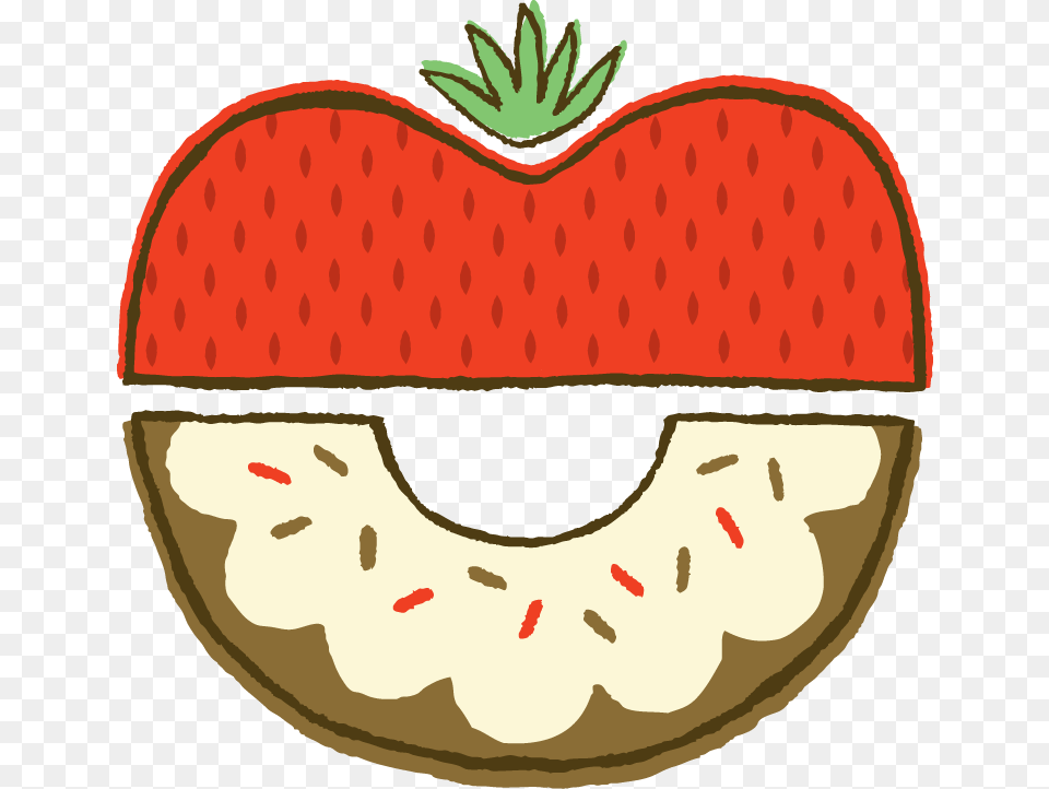 Donut Clipart Download Half Donut, Food, Fruit, Plant, Produce Free Transparent Png