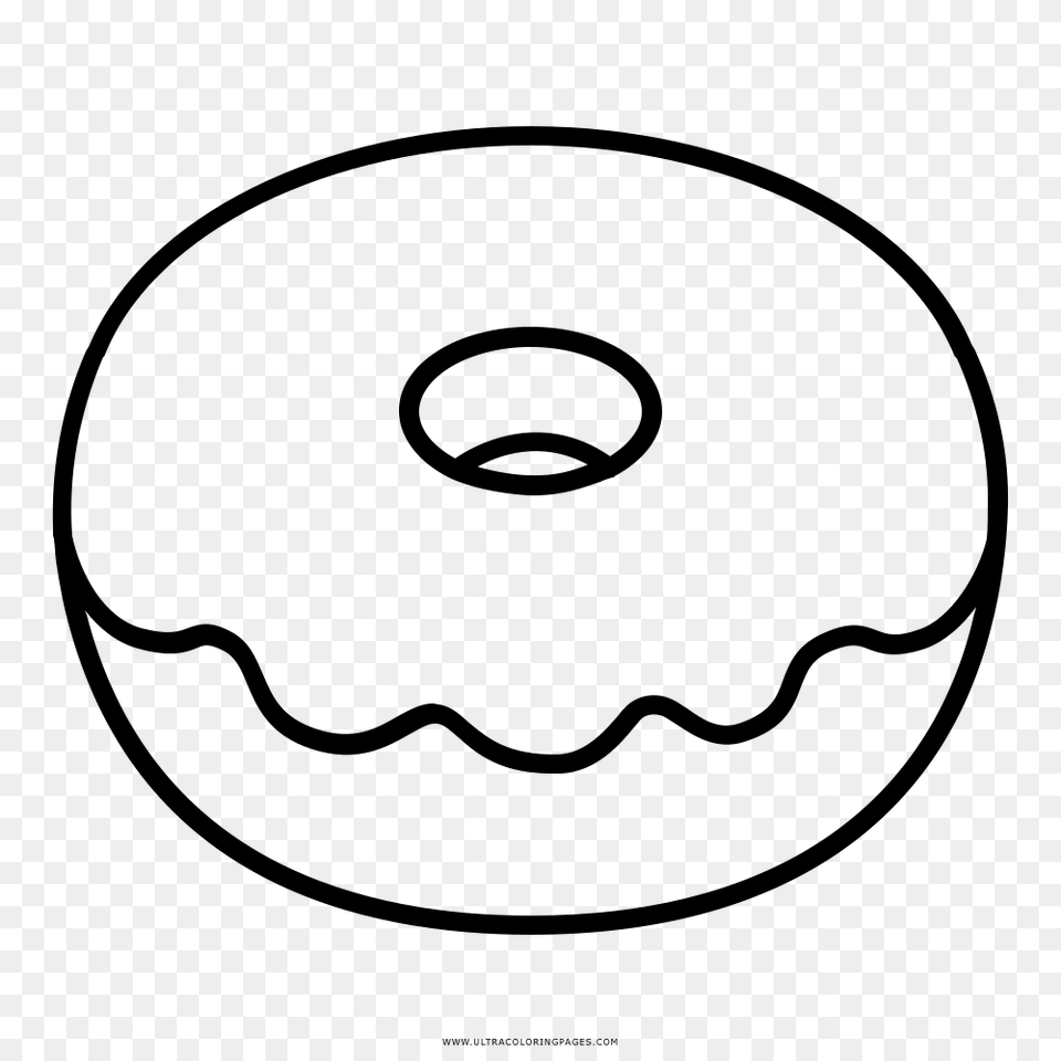 Donut Coloring, Gray Free Transparent Png