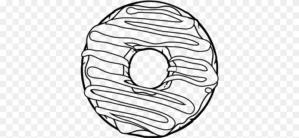 Donut Coloring Page, Gray Free Png Download