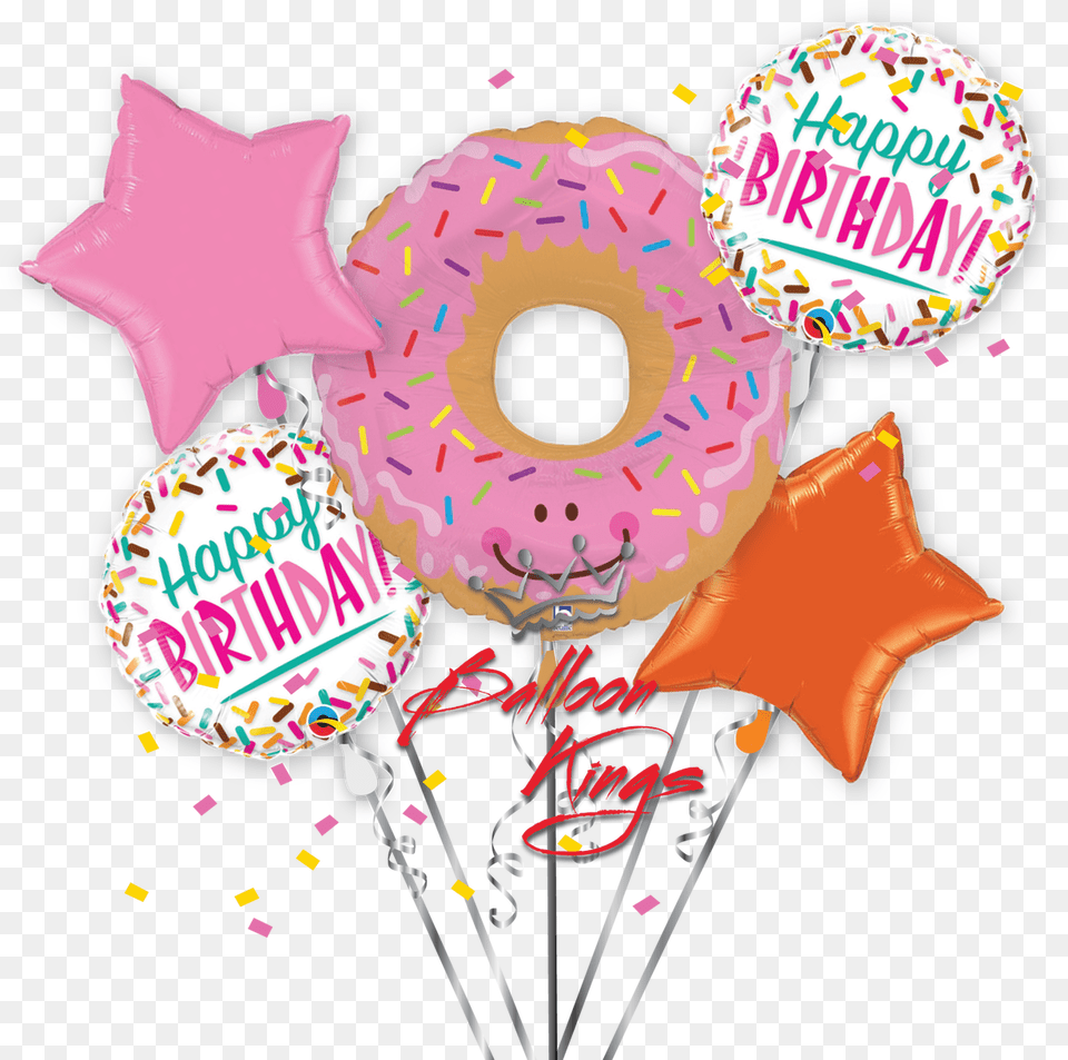 Donut Glazed Bouquet Donuts Birthday Balloon Bouquet, Food, Sweets, Birthday Cake, Cake Free Png Download