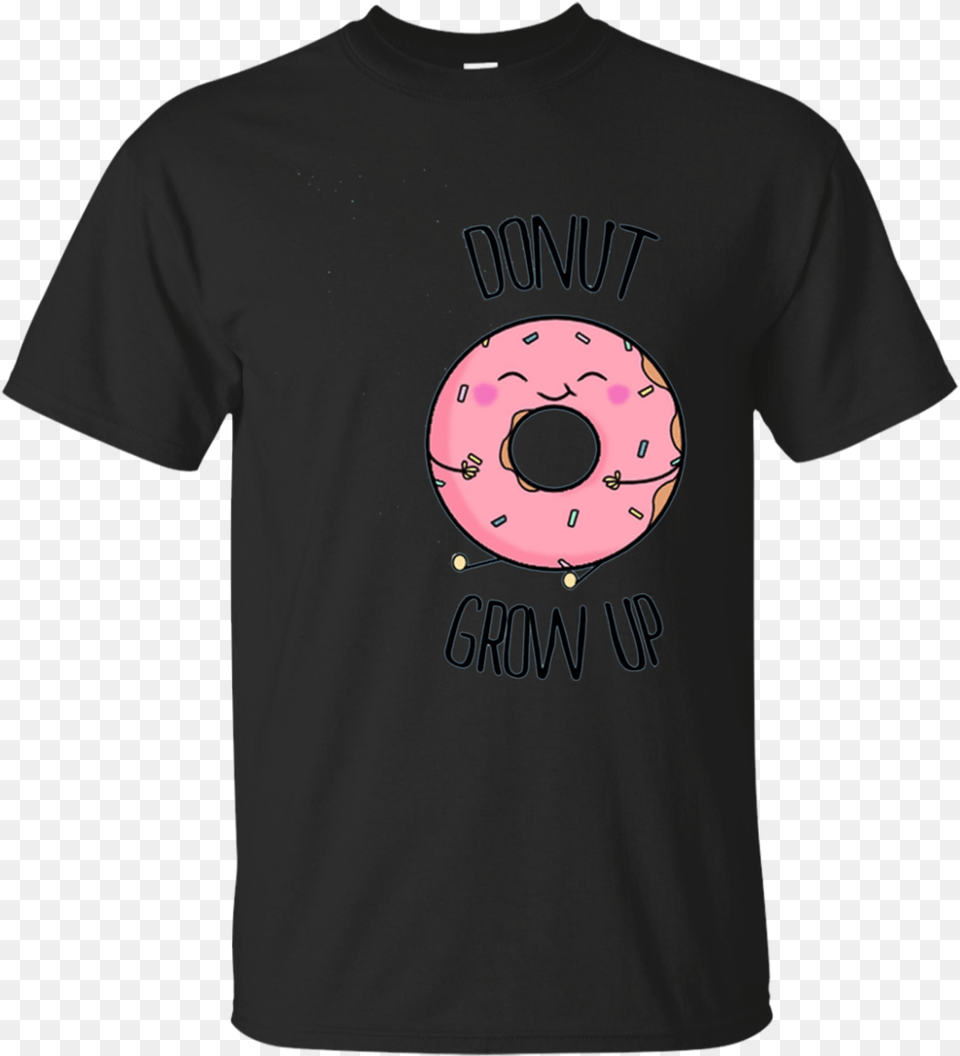 Donut Grow Up T Shirt Cute Kawaii Food Shirt T Shirt, Clothing, T-shirt, Sweets Free Png