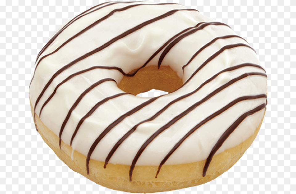 Donut Image Donuts With White Icing, Cream, Dessert, Food, Sweets Free Png Download