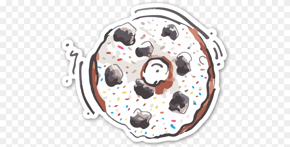 Donut Sticker Ice Cream Cone, Dessert, Food, Ice Cream Free Png Download