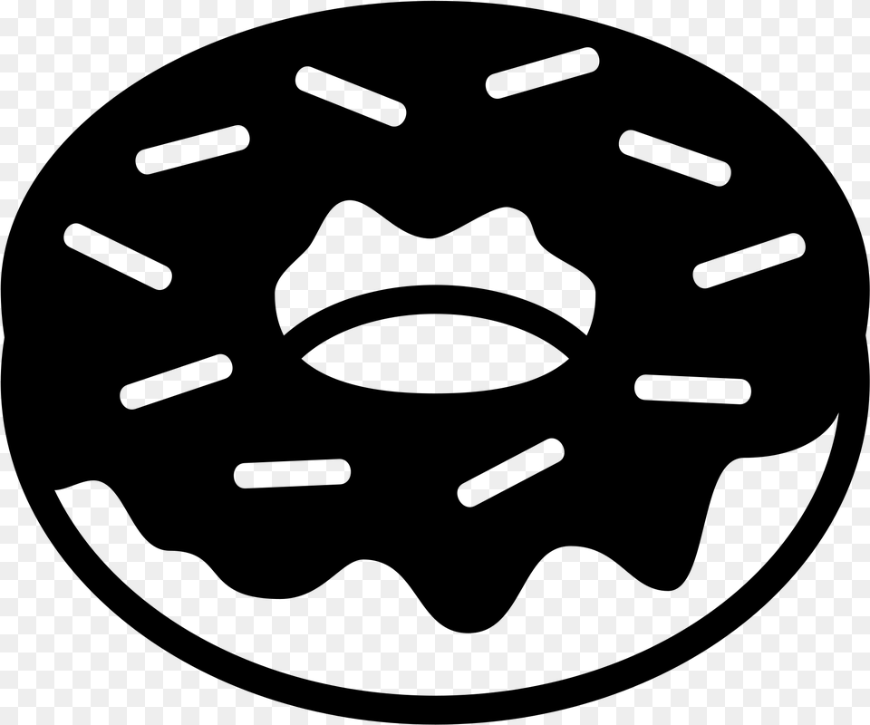 Donut Svg Emoji Doughnut Clipart Black And White Donut Clipart Black And White, Gray Free Png Download