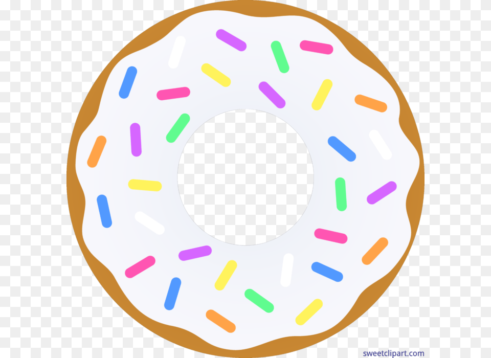 Donut Vanilla Sprinkles Clip Art, Food, Sweets, Birthday Cake, Cake Png Image
