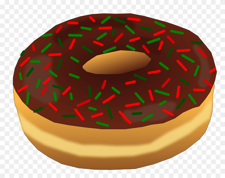 Donut With Chocolate Frosting And Sprinkles Clipart, Birthday Cake, Cake, Cream, Dessert Free Transparent Png