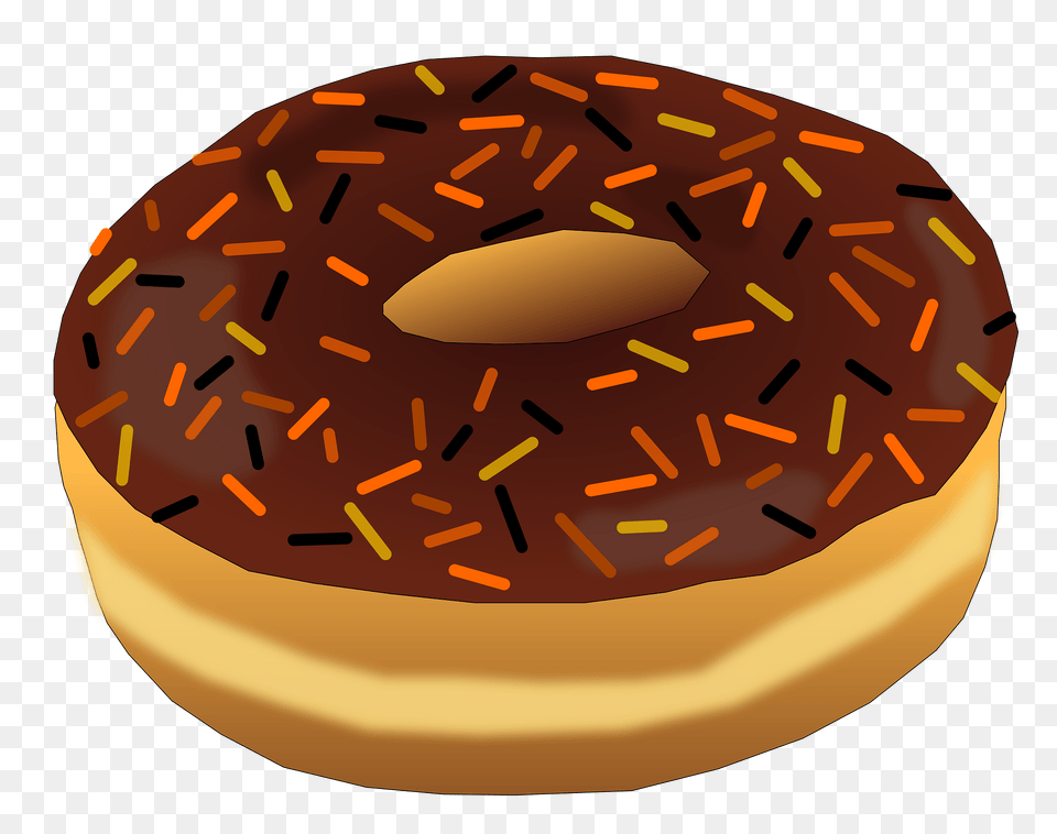 Donut With Chocolate Frosting And Sprinkles Clipart, Birthday Cake, Cake, Cream, Dessert Png