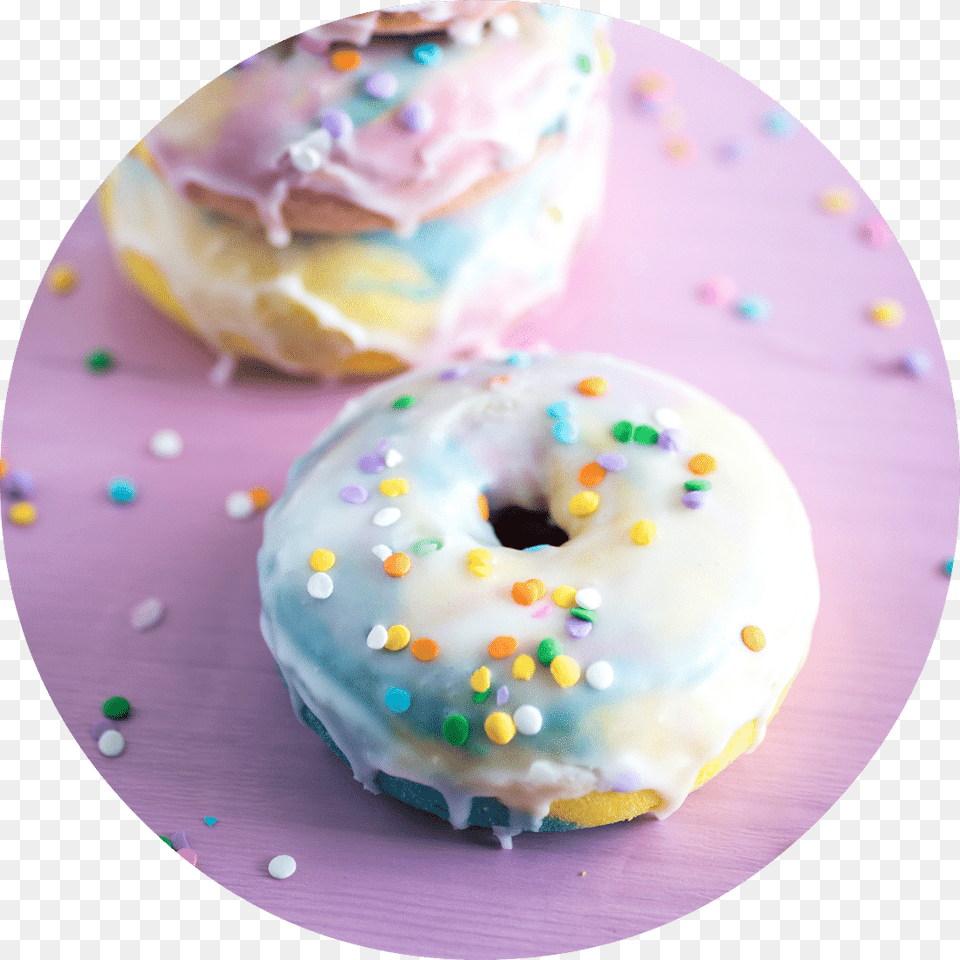 Donuts, Cream, Dessert, Food, Icing Png