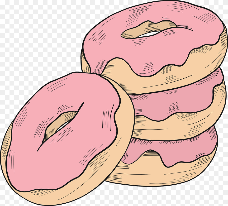 Donuts Clipart, Food, Sweets, Bread, Bagel Png Image