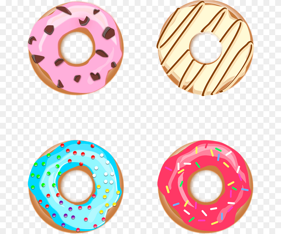 Donuts Clipart Download Creazilla Girly, Donut, Food, Sweets Png