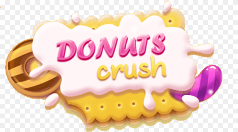 Donuts Crush Big Logo Puzzle Video Game, Birthday Cake, Cake, Cream, Dessert Free Transparent Png