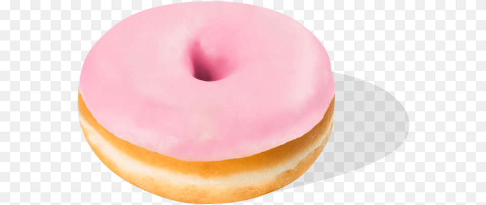 Donuts Transparent Doughnut Pink Icing, Donut, Food, Sweets Free Png