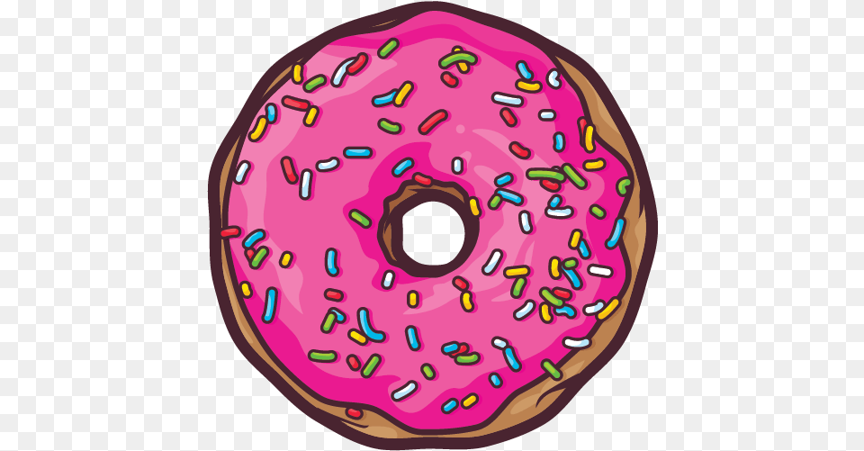 Donuts Vector Draw Simpsons Donuts, Food, Sweets, Donut, Birthday Cake Free Png Download
