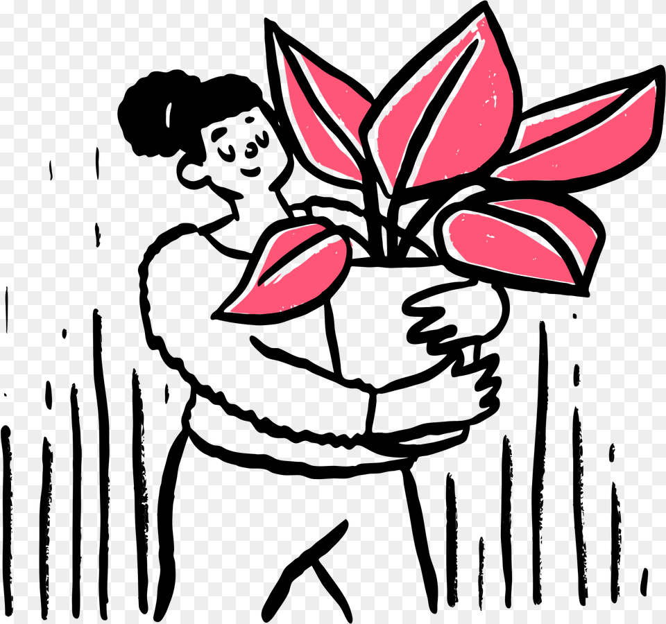 Doodle, Flower, Petal, Plant, Maroon Png