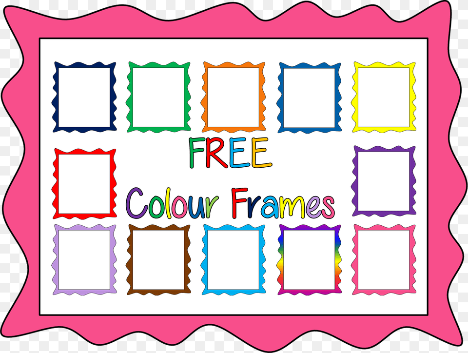 Doodle Colour Borders, Text Free Transparent Png